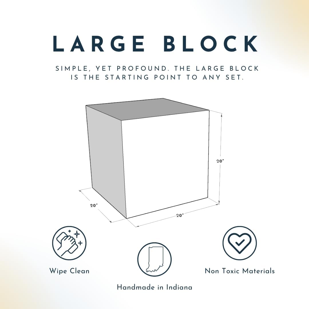 Foamnasium Bloque grande, juego de espuma para interiores, suave para niños pequeños y activos para gatear, escalar y saltar, fabricado en los