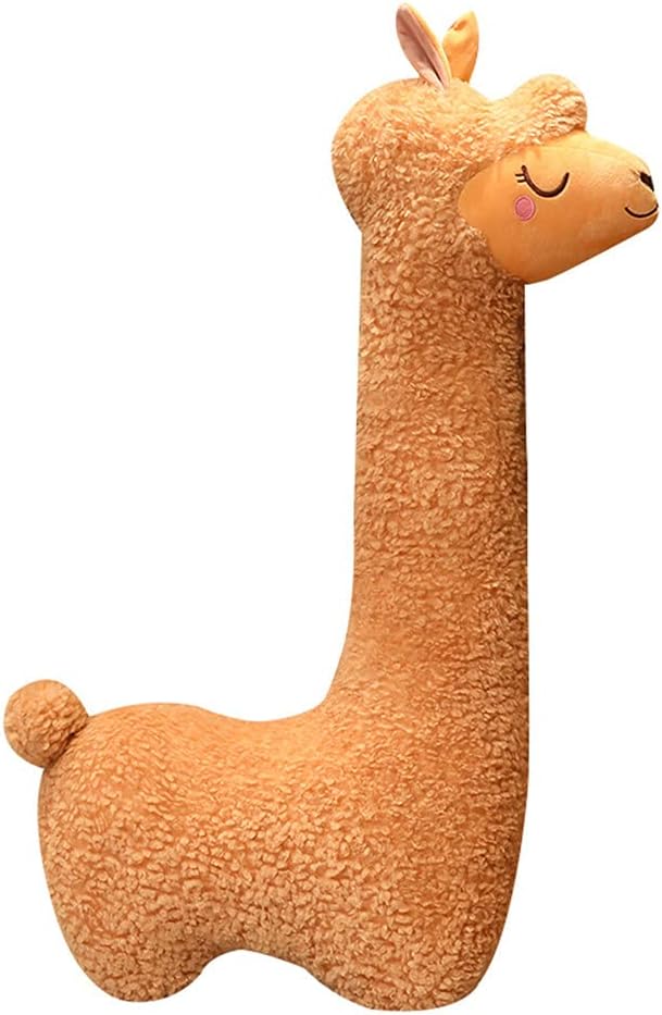 Almohada de cuerpo de llama, almohada gigante de felpa de alpaca de cuerpo largo, almohada larga de alpaca esponjosa, almohada larga de alpaca,