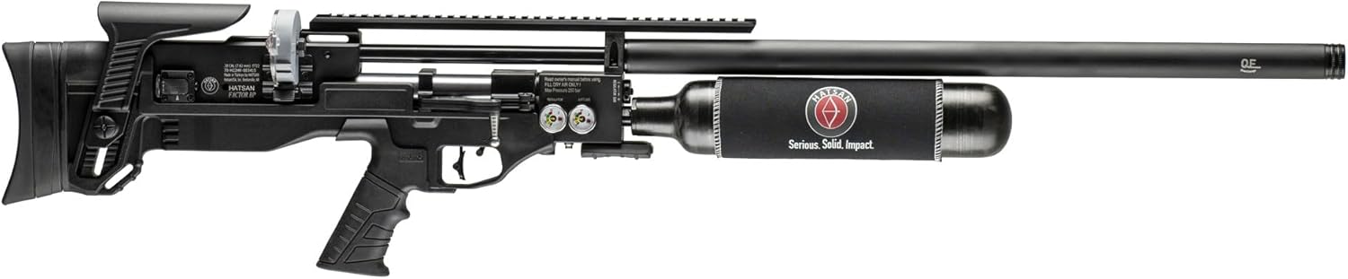 Hatsan Factor PCP – Rifle de aire de acción con palanca lateral con paquete Wearable4U incluido