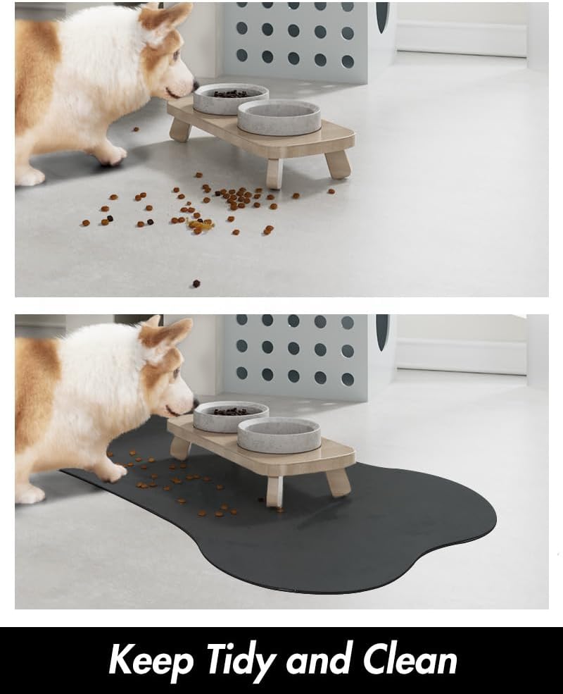 Tapete de alimentación para mascotas  Tapete absorbente para perros y gatos para alimentos y agua  Sin manchas  Secado rápido  Accesorios para