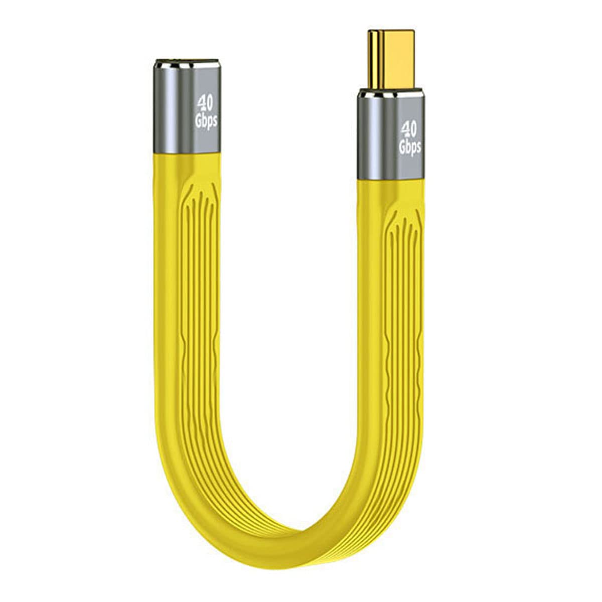 CY Cable USB4 macho a hembra Cable de extensión 5.1 in USB4.0 delgado plano macho toF 40Gbps con carga de 100 W y 8K 60Hz