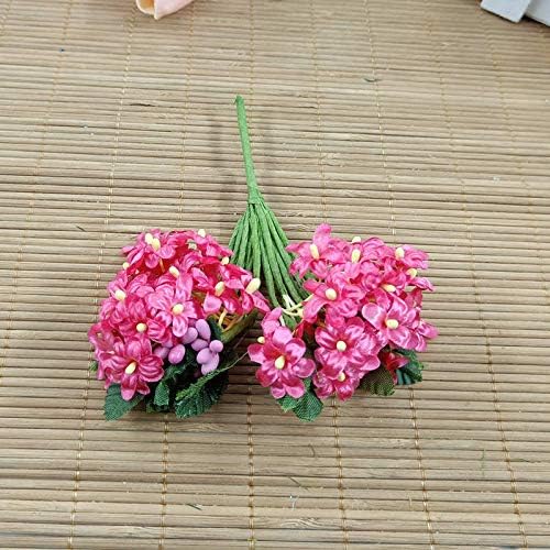 EdricShop – 144 piezas de mini ciruela seda estame artificial Buque DE Flores para decoración de casamento decorativo Guirlanda de Flores
