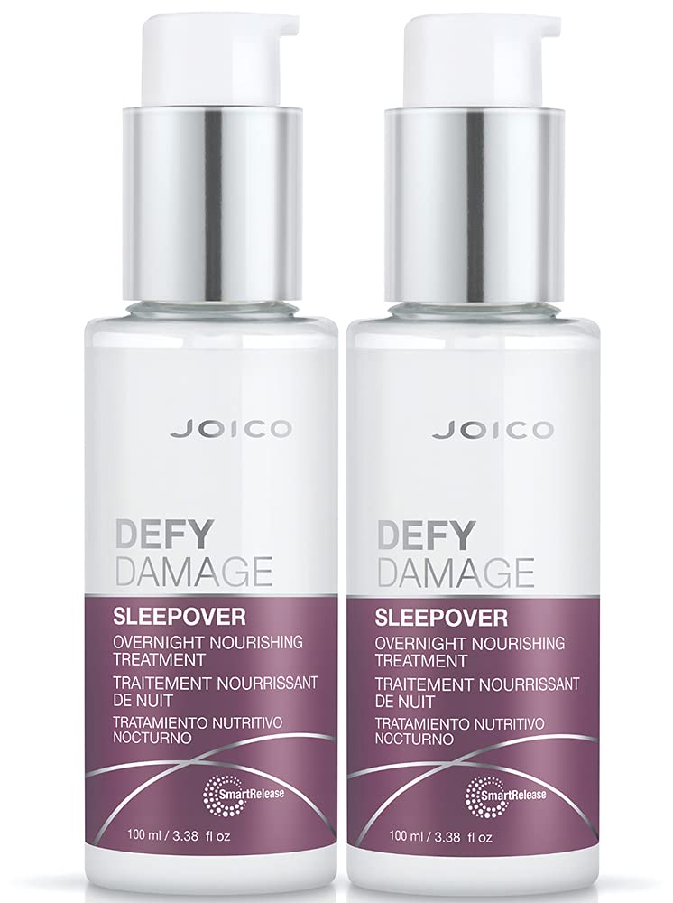 Joico Tratamiento nutritivo Defy Damage Sleepover durante la noche  Suaviza y suaviza instantáneamente  Fortalece los lazos  Reduce la rotura y las