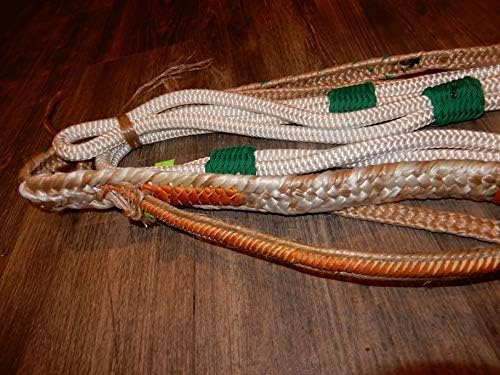 Alligator Bull Rope White Nylon 9×7 RH 34″ x 34″ Soft Bull Riding – Cuerdas de toro EPT 16′