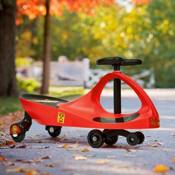 Wiggle Car – Juguete de paseo en ambulancia para edades de 3 años en adelante, sin baterías, engranajes o pedales, simplemente gira, mueve y ve por
