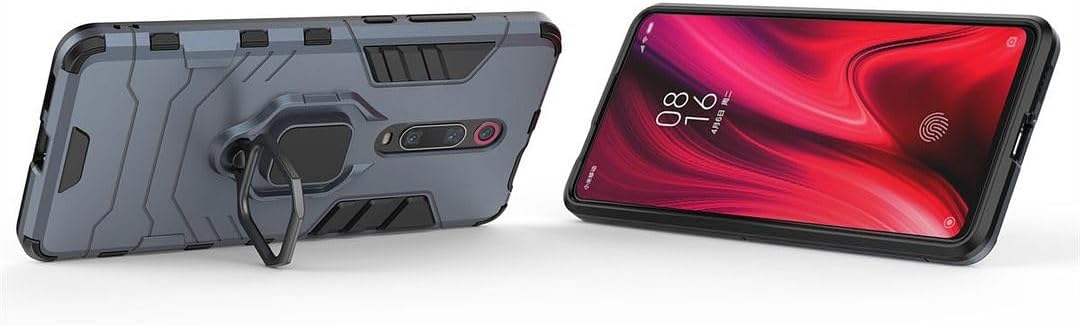 Funda para Xiaomi Mi 9T  Mi 9T Pro, Ring Kickstand Hybrid 2 en 1 PC y silicona Cubierta protectora a prueba de golpes de doble capa para Xiaomi Mi