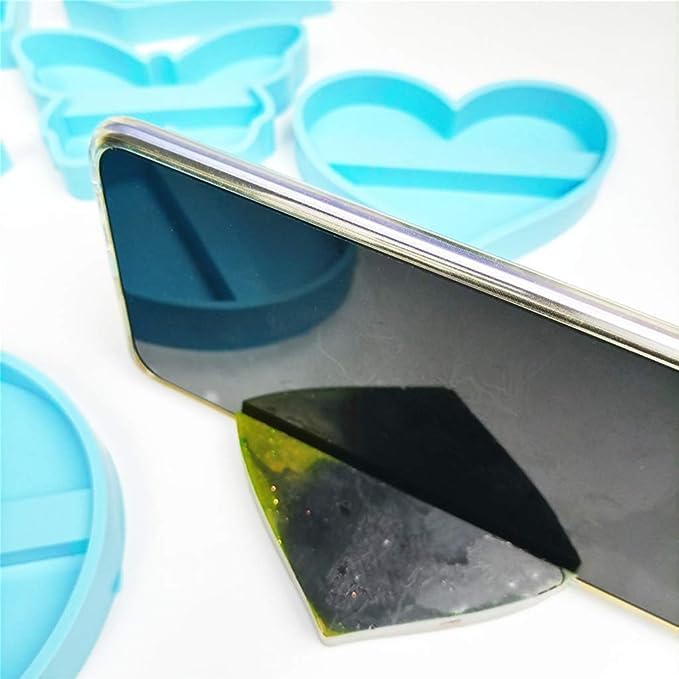 Moldes de silicona Beerty de 1.57 pulgadas para resina, soporte para tarjetas de visita, molde de resina epoxi, soporte para teléfono móvil, molde