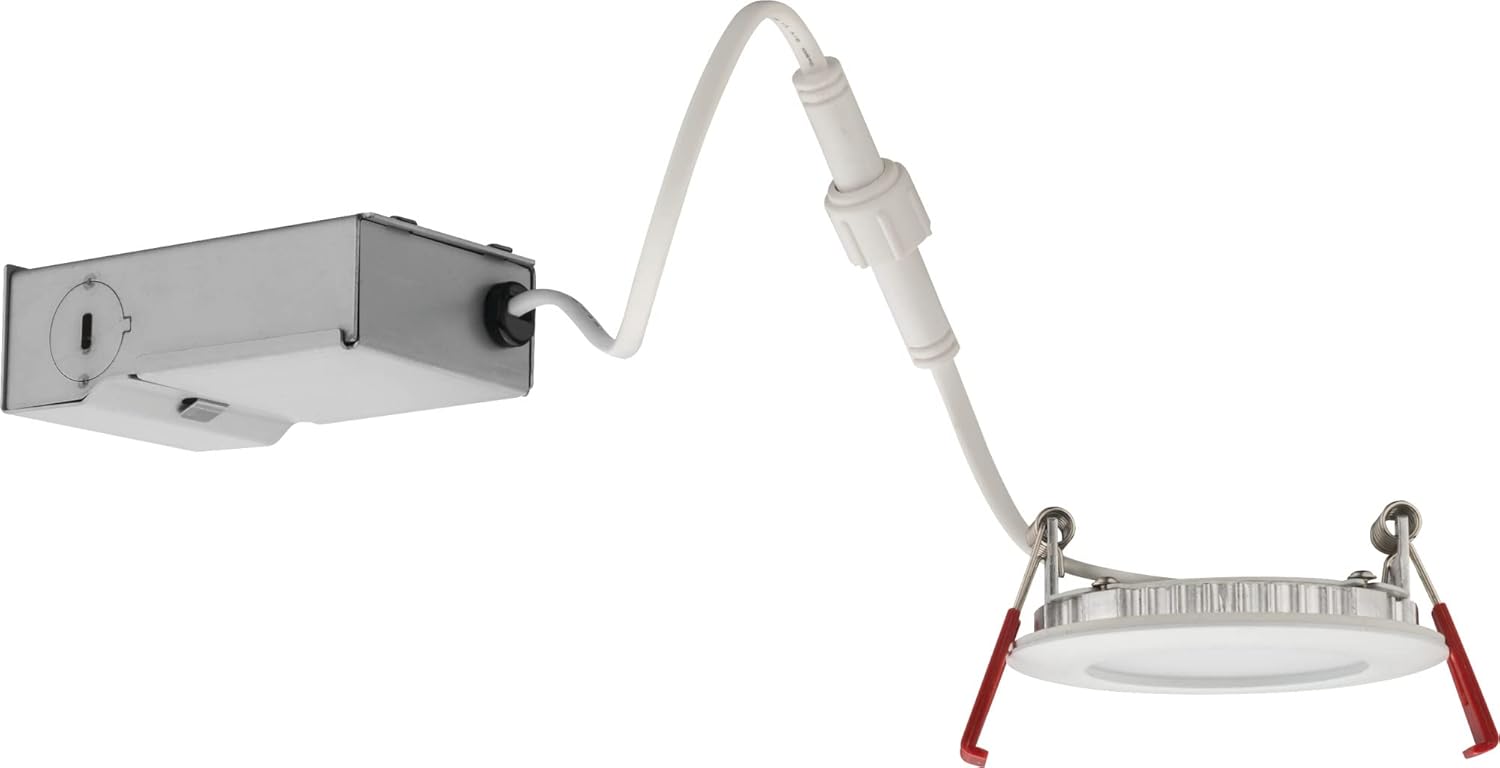 Lithonia Lighting WF3 LED 30K ORB M6 8W Ultra Thin 3″ Dimmable LED Lámpara de techo empotrable 3000K, bronce, bronce aceitado