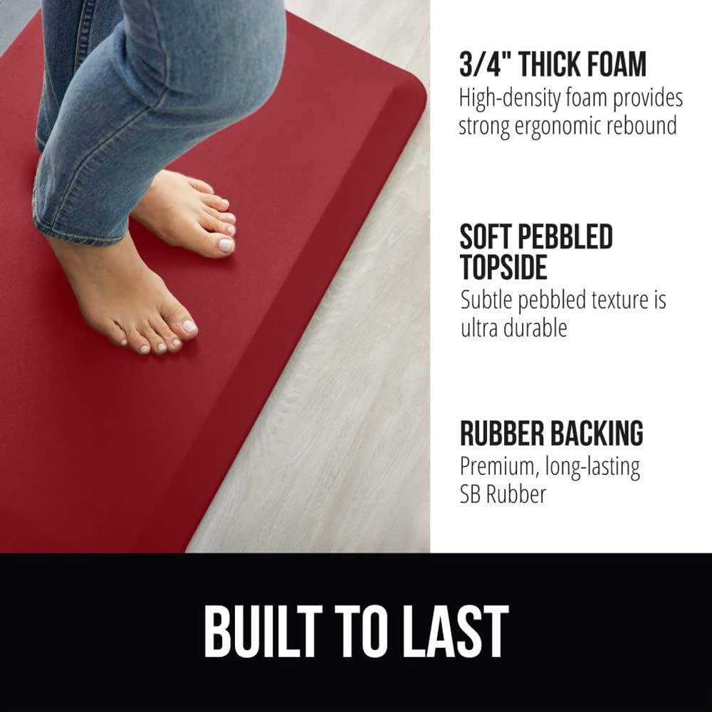 Gorilla Grip – Tapete acolchado antifatiga para cocina y más, grueso y ergonómico, cubierta impermeable resistente a los arañazos, de espuma,