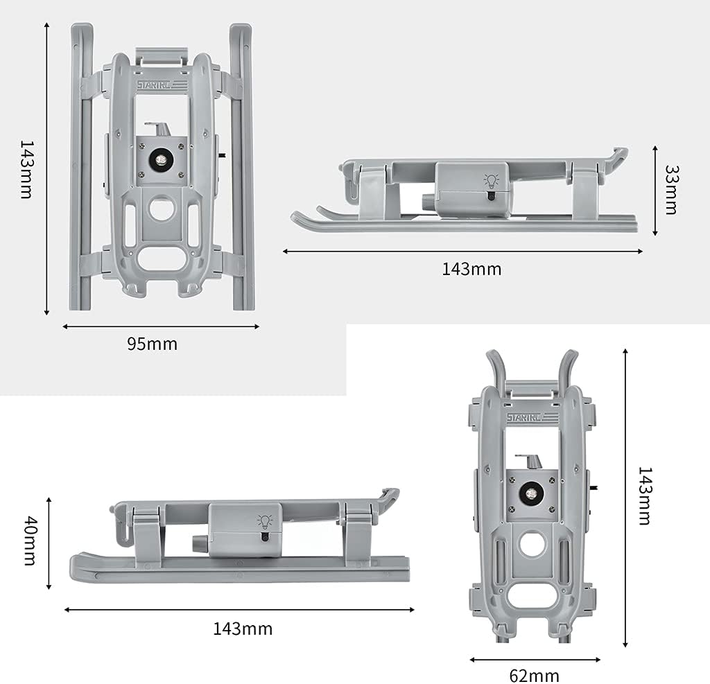 JoiJoy Durable Safe Drone Accesorios Air-Dropping Lanzador para DJI Air 2S Partes, gris, 16.654×3.740×1.299 in