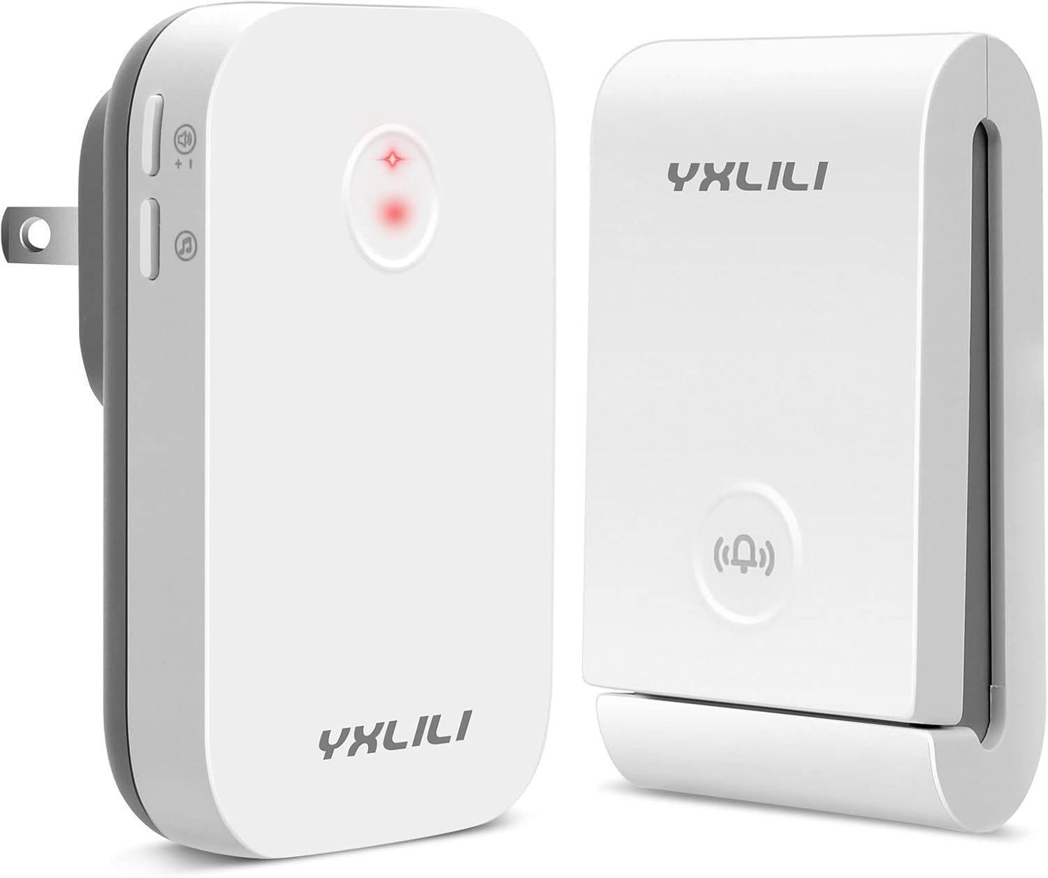 YXLILI Timbre inalámbrico, kit de timbre de puerta autoalimentado sin batería con botón de pulsador inalámbrico timbre de puerta 38 tonos de alto