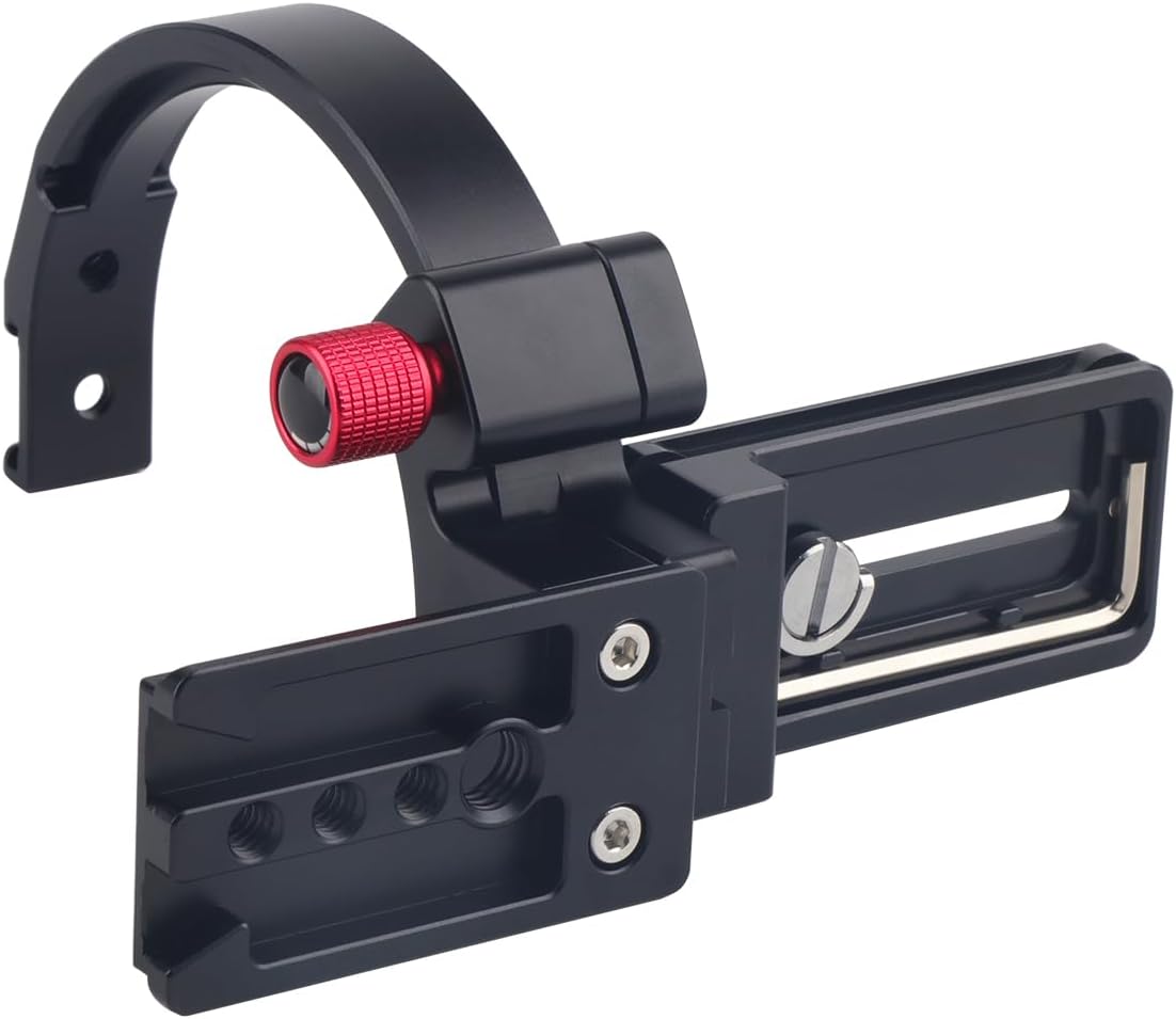 Placa giratoria de montaje de collar horizontal a vertical soporte C para cámaras DSLR, más rápido que el soporte L, para trípodes tipo Arca, 14″ y