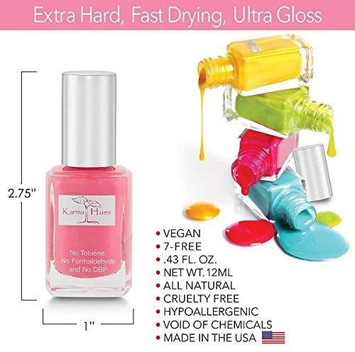 karma organic Increíbles colores naturales de esmalte de uñas, no tóxico, vegano, libre de crueldad animal