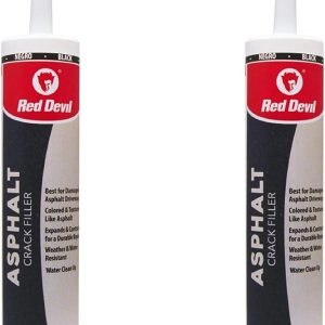 Red Devil 0637 Sellador de relleno de grietas de asfalto acrílico, paquete de 2, negro Red Devil 0637 Sellador de relleno de grietas de asfalto acrílico, paquete de 2, negro