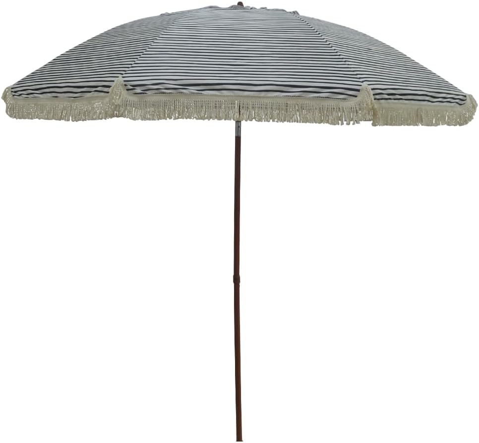 Hula – Sombrilla Tiki de paja tropical, palapa, rafia, tiki hut, sombrilla hawaiana para patio con flecos, sombrilla bohemia de 6 pies 8 pies y 9