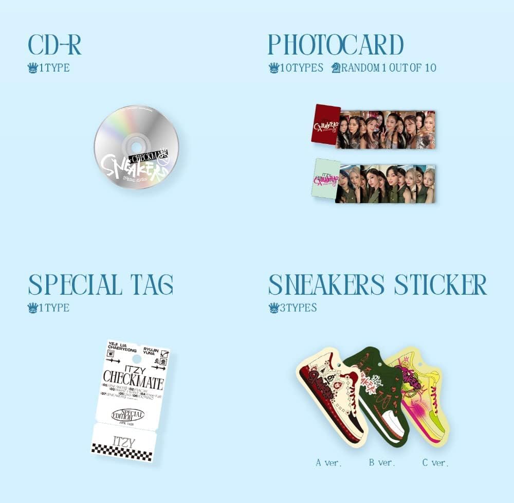 DREAMUS ITZY CHECKMATE EDICIÓN ESPECIAL CD+Cartel lírico en paquete+Photobook+Photocard+Etiqueta especial+Pegatina+Postal+Seguimiento Sellado
