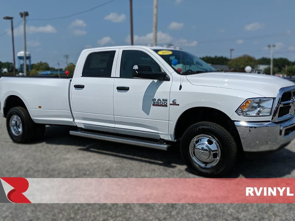 Rvinyl Moldura de poste de pilar compatible con Ram 1500 2011-2018 (tripulaciónQuadExtended), color negro mate