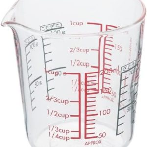 Hario Vaso medidor de vidrio a prueba de calor, 6.8 fl oz, transparente Hario Vaso medidor de vidrio a prueba de calor, 6.8 fl oz, transparente