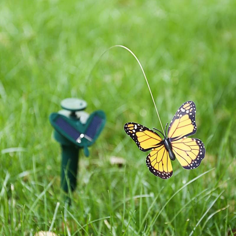 Simulación de vuelo de mariposa para decoración de jardín, decoración de ventanas, decoración de patios, alimentado por panel solar (general)