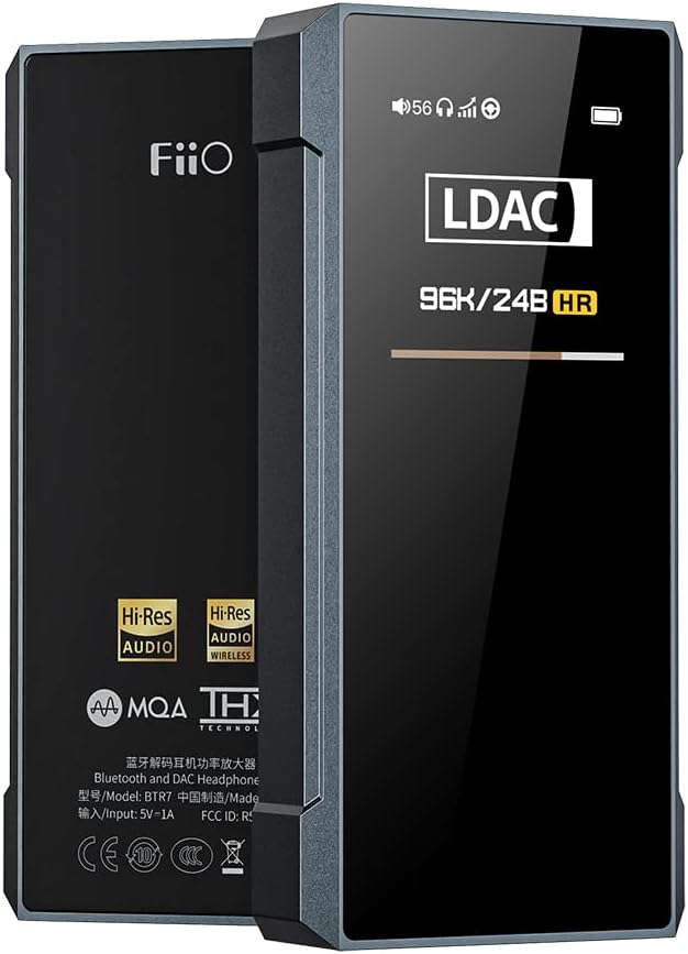 FiiO BTR7 Amplificador de auriculares Bluetooth Receptor Bluetooth de alta resolución portátil DAC compatible con MQALDACaptX HD 384K32Bit DSD256