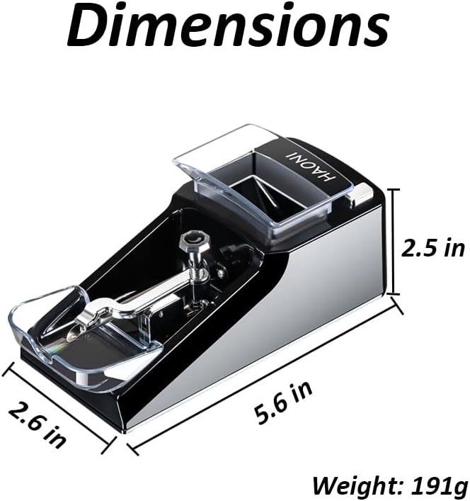 Máquina de rodillos automáticos para hacer rodillos eléctricos, mini máquina de inyector de tabaco portátil (tubo de 0.315 in) (negro)
