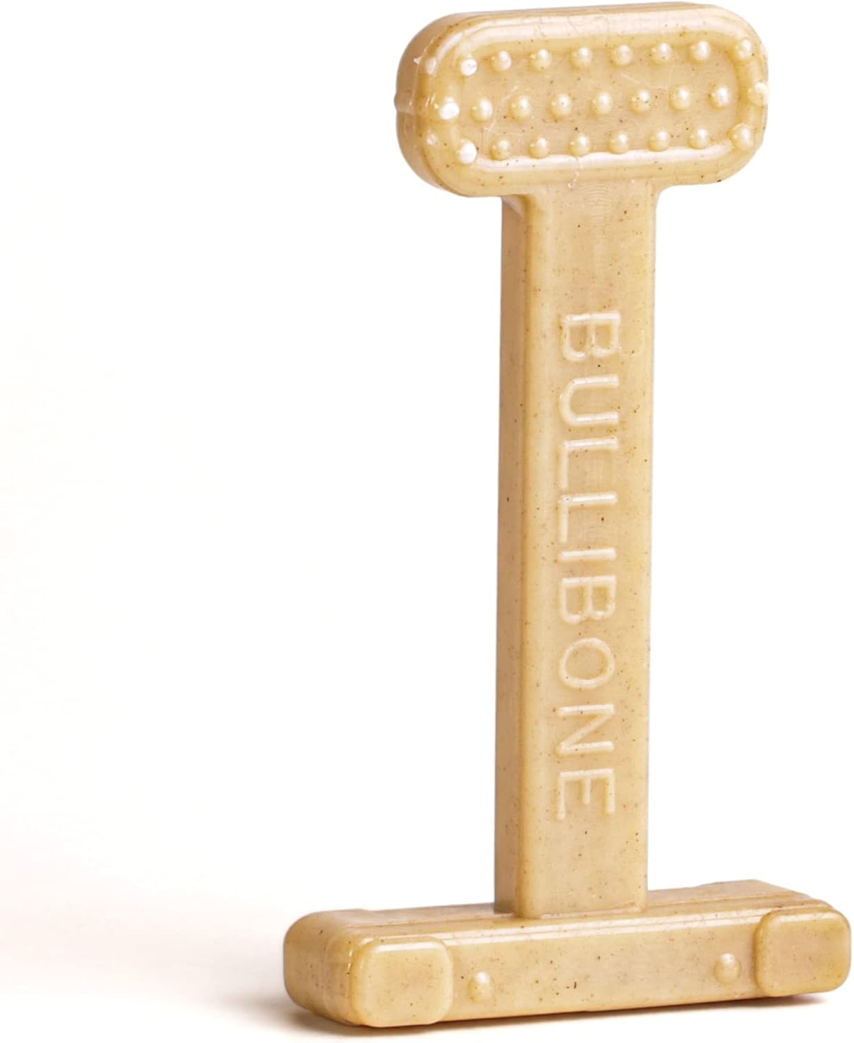 Bullibone Hueso de juguete de nailon para masticar para perros, mejora la higiene dental, parte inferior fácil de agarrar e impregnado de sabor
