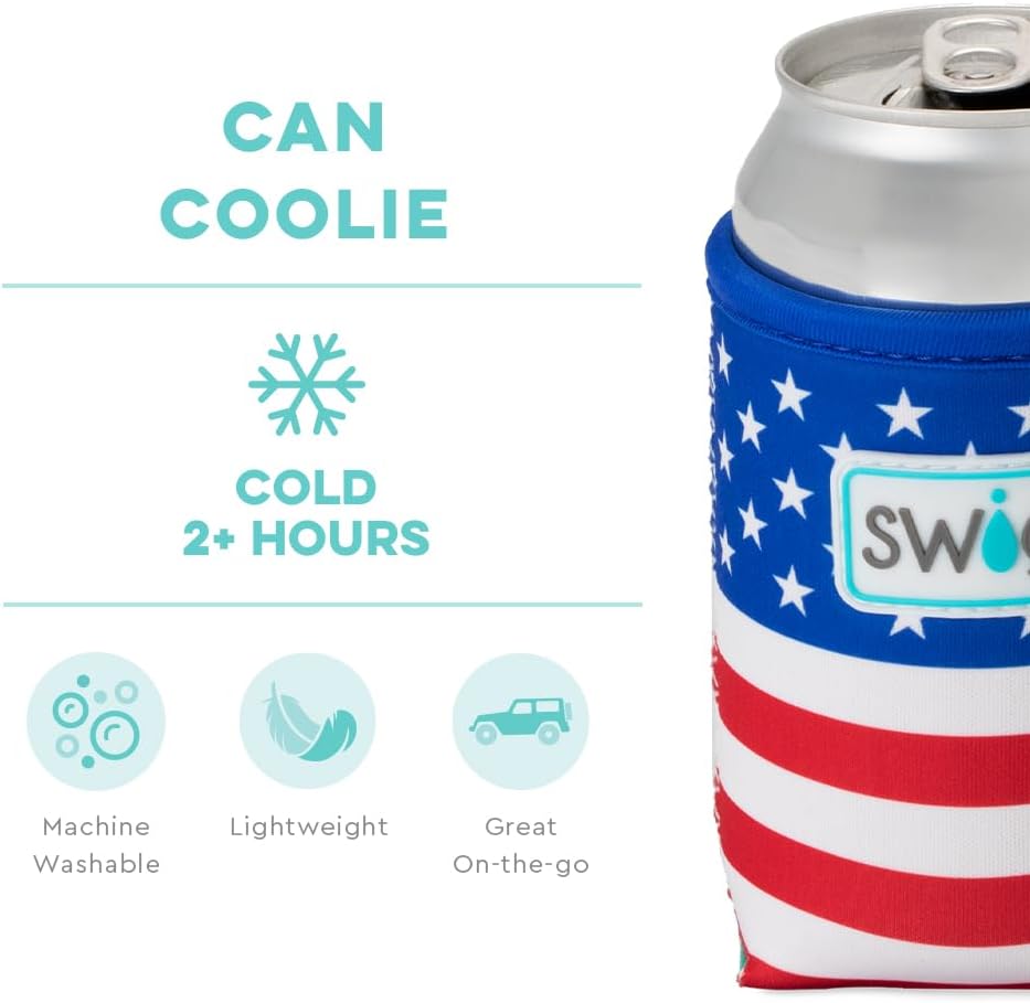 Swig Life Enfriador de latas estándar + botellas, funda aislante de neopreno con bolsillo para tarjeta de crédito, para latas o botellas de tamaño