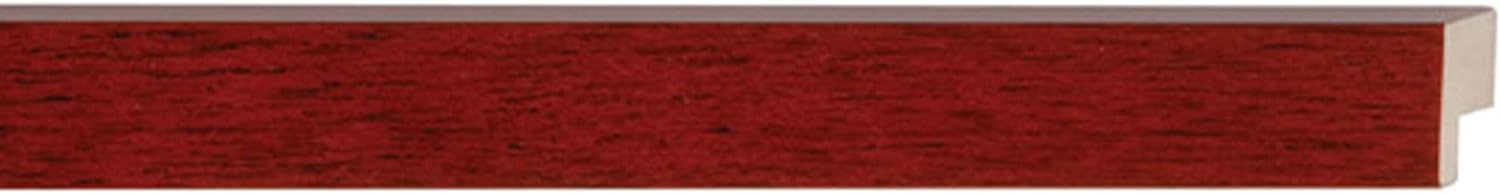 Marco de fotos de madera de cerezo marrón rojo de 18 x 48 pulgadas de ancho de 0.75 pulgadas  Profundidad del marco interior de 0.5 pulgadas