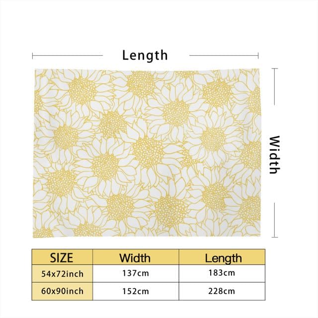 Mantel rectangular impermeable con patrón de flor de girasol blanco de 60 x 90 pulgadas, para fiestas, cocina, picnic, decoración de boda, al aire