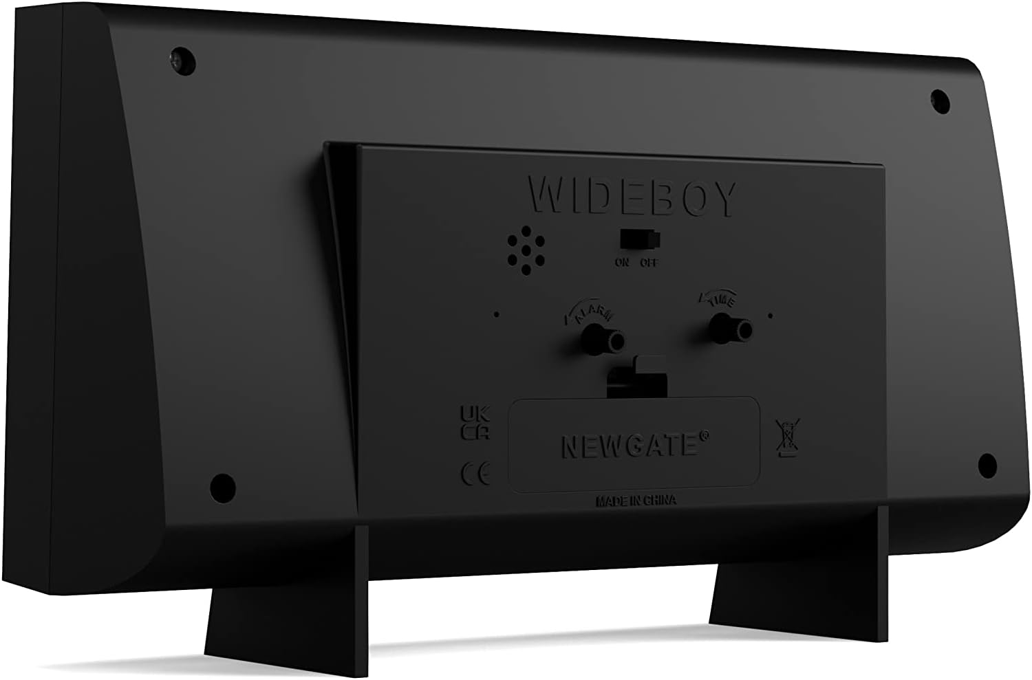 NEWGATE Wideboy – Reloj despertador de inspiración retro – Reloj despertador analógico – Reloj despertador de noche – Reloj despertador con batería