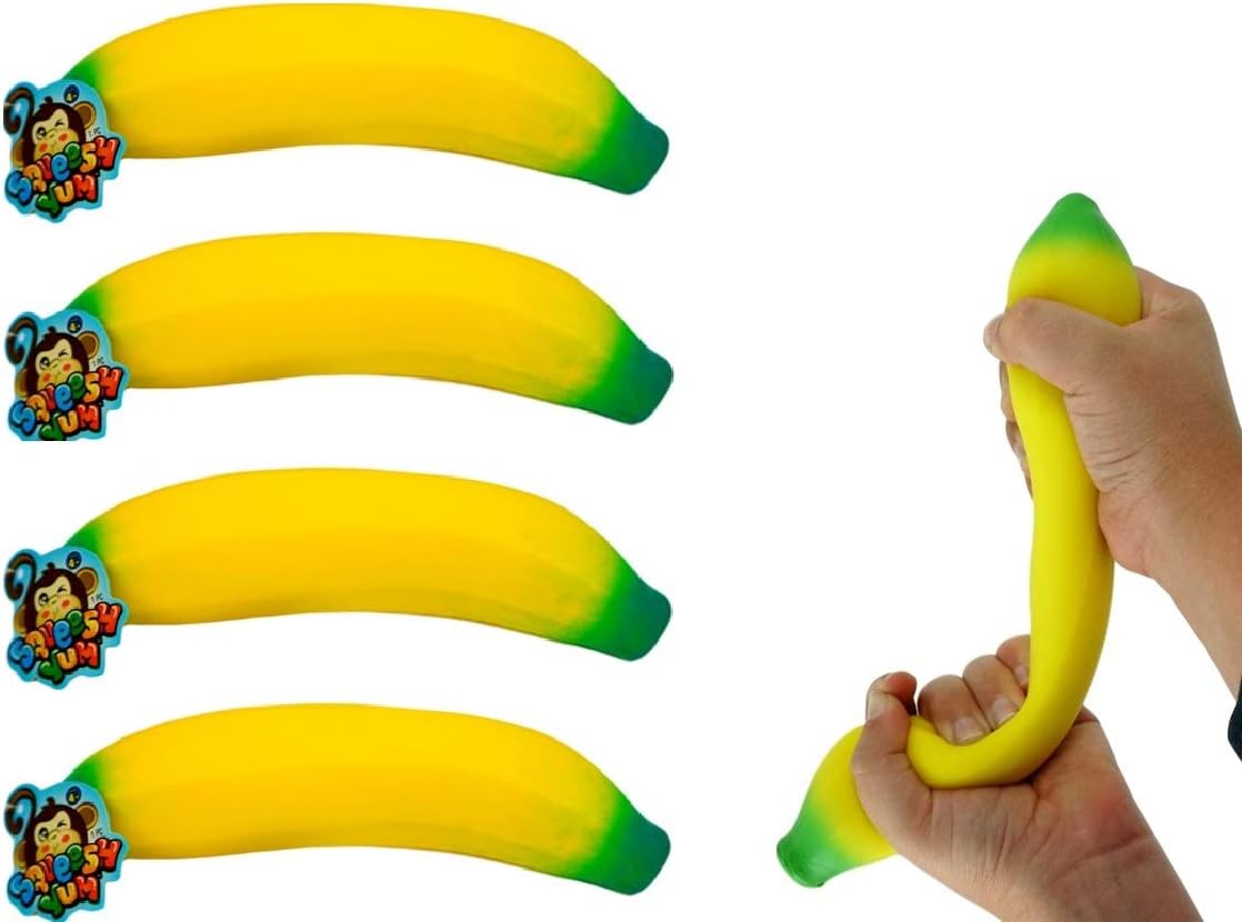 JA-RU – Plátano elástico de juguete (2 unidades) – Juguete para aliviar el estrés  Juguetes sensoriales para niños autistas y juguetes antiestrés