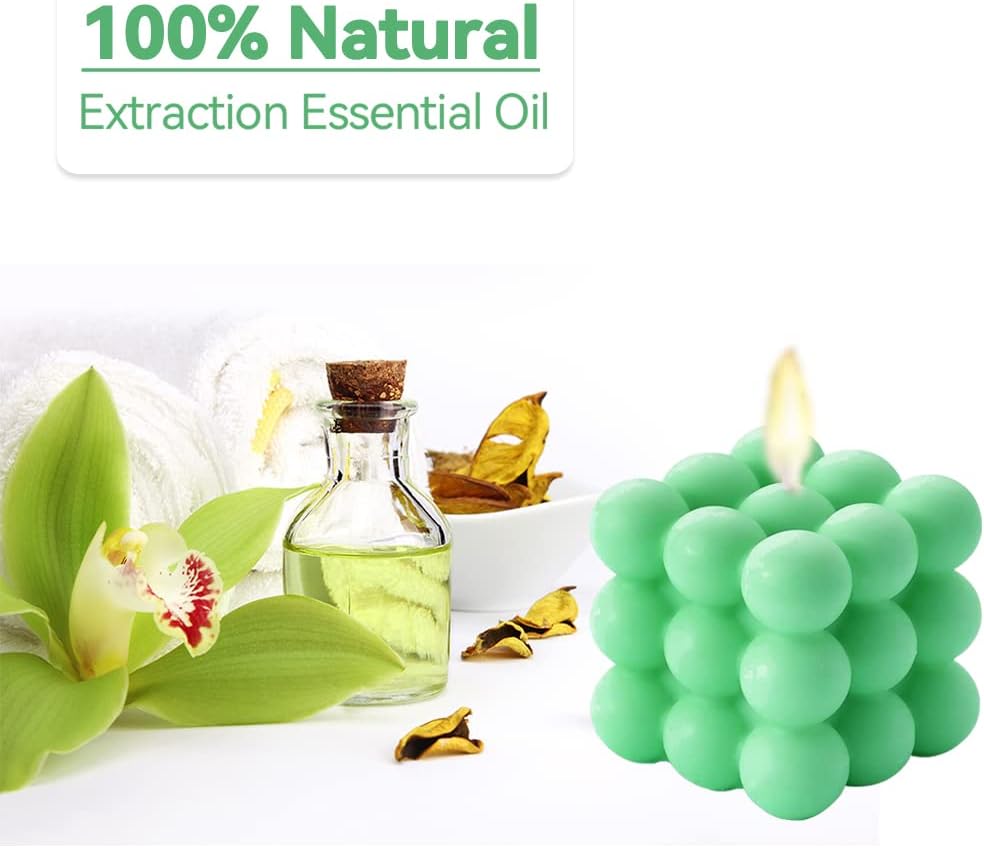 Juego de 4 velas perfumadas de cubo de burbujas para mujer, velas para decoración del hogar, paquete de 4 velas de aromaterapia de cera de soja de