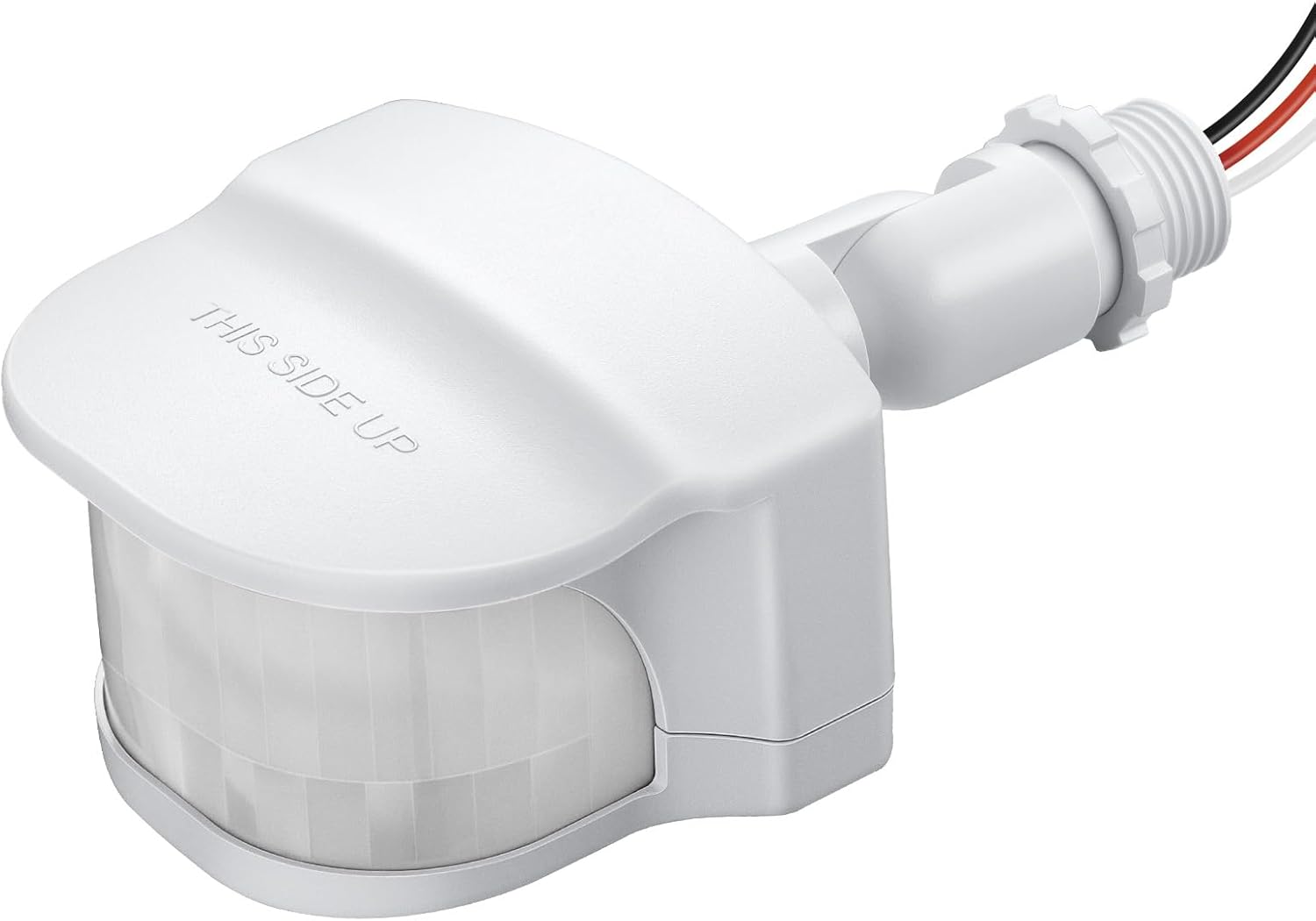 EDISHINE Sensor de movimiento, sensor automático de anochecer a amanecer, sensor PIR de movimiento de 120 V CA, rango de detección y tiempo de