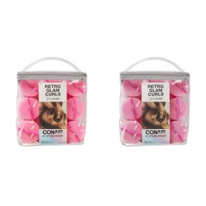 Conair Rodillos de espuma para el cabello de gran volumen, levantamiento y rizo, rodillos de espuma, rizadores de pelo en tamaño grande, rosa, Conair Rodillos de espuma para el cabello de gran volumen, levantamiento y rizo, rodillos de espuma, rizadores de pelo en tamaño grande, rosa,
