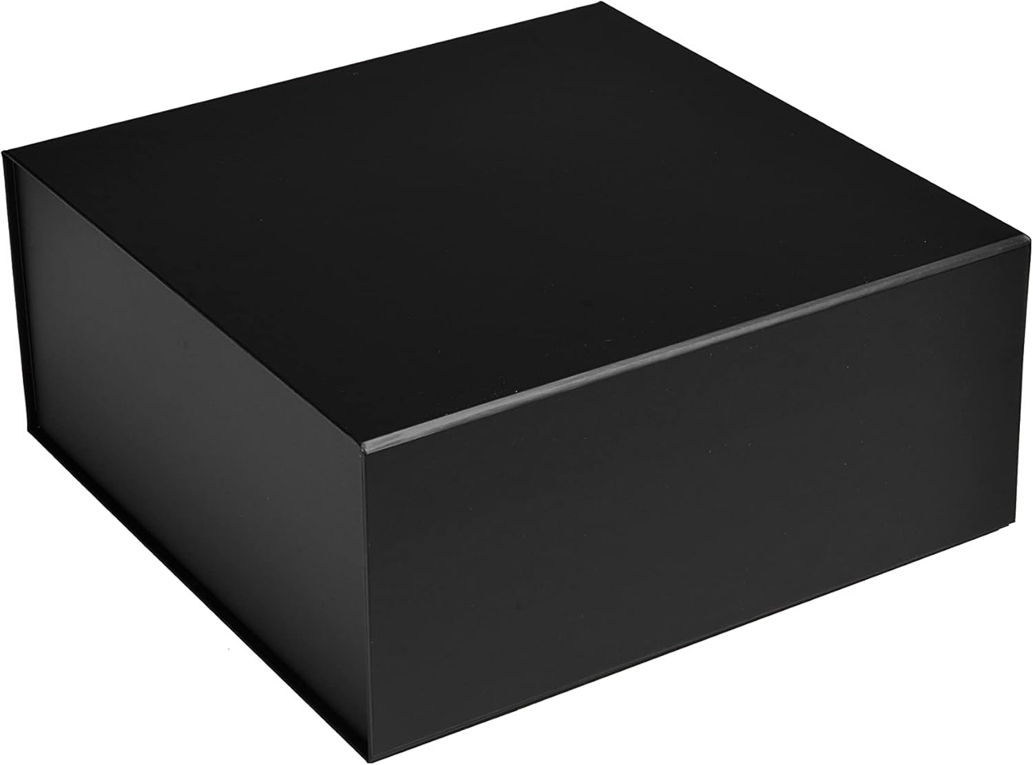 CECOBOX Caja de regalo de 6 x 6 x 2.75 pulgadas, caja magnética plegable mate negra con tapa para regalo, embalaje, dama de honor, cumpleaños,