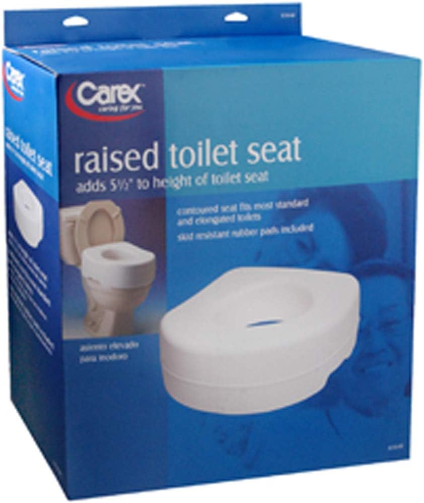 Carex Asiento de inodoro elevado, 5 12, paquete de 2