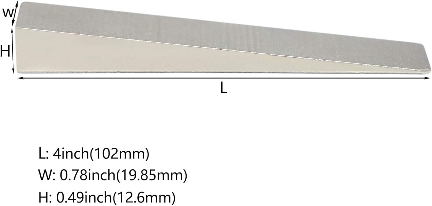 Bueyfolt Cuña de brida de 12″ x 34″ x 4″, herramienta de soldadura de cuña de brida de metal chapado en zinc, cuña de soldadura fuerte, a prueba de