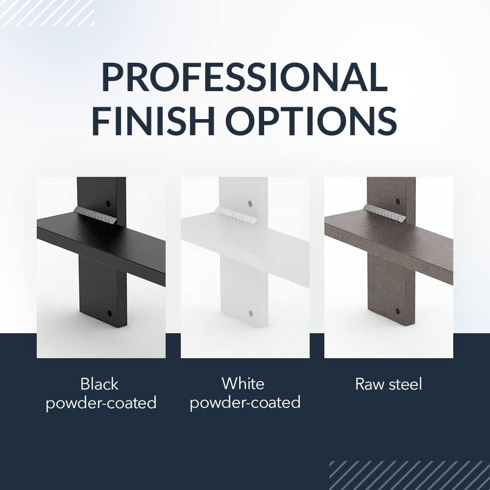 Soporte de pared flotante de hierro para encimera, soportes de pared resistentes para crear bancos flotantes, escritorio, tocador, barra o repisa,