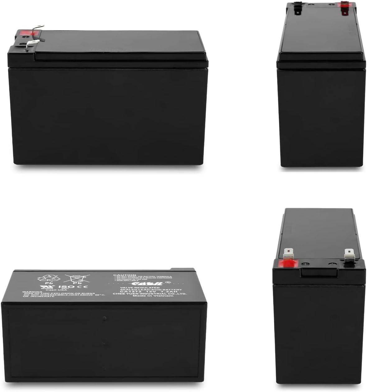 Casil Batería de repuesto de 12V 7.2Ah compatible con alarma First Alert ADT