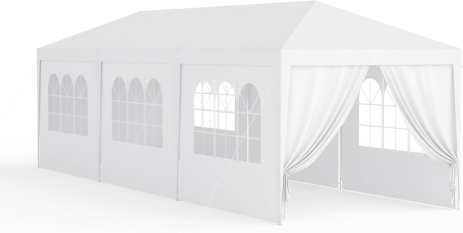 GOJOOASIS Tienda de campaña para fiesta de boda de 10×30 para exteriores con 8 paredes extraíbles