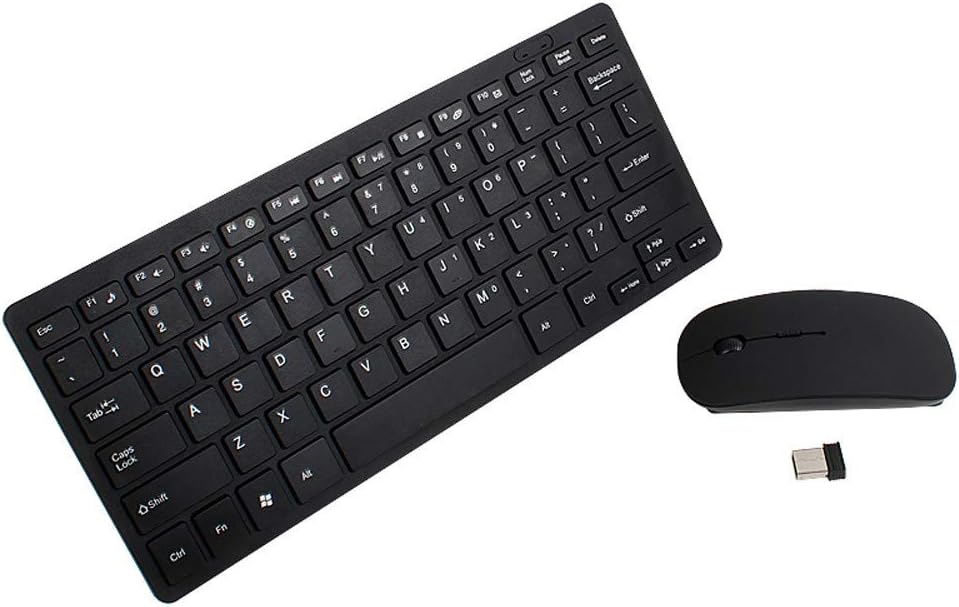 Teclado y mouse de 2.4 GHz, teclado para computadora portátil, Macbo, portátil, mini teclado, accesorios de escritorio, regalos geniales para