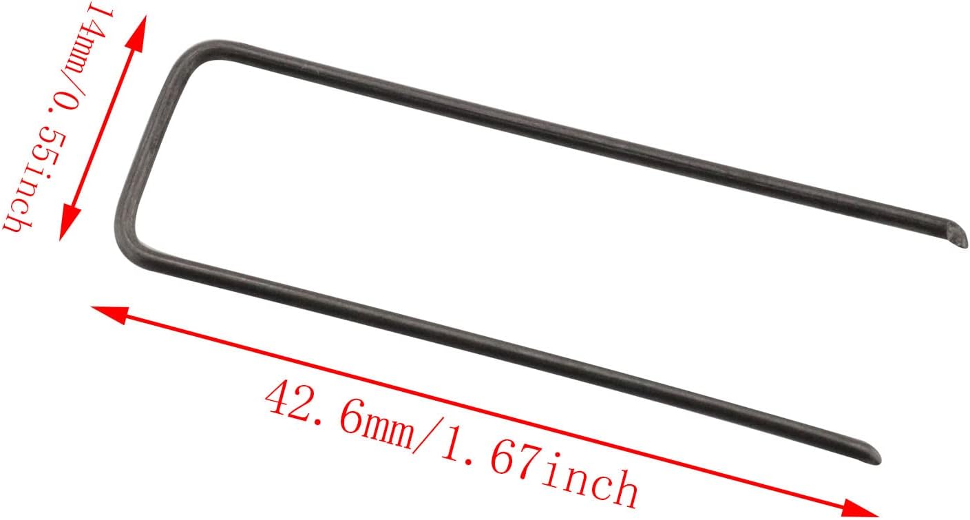 DGBRSM 100 pines en U florales para espuma de poliestireno, coronas de paja, arreglos de vacaciones, proyectos de manualidades (negro, 1.67 pulgadas)