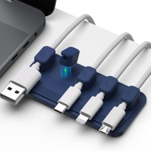 Dacobay – Soporte magnético para cables de escritorio, multiusos, 5 clips (diámetro exterior de 0.118-0.165 in) para Lightning, USB-C, micro cable, Dacobay – Soporte magnético para cables de escritorio, multiusos, 5 clips (diámetro exterior de 0.118-0.165 in) para Lightning, USB-C, micro cable,