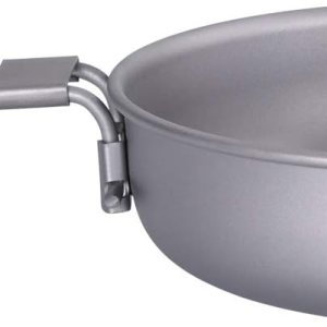 Boundless Voyage Sartén de titanio con mango plegable ultraligero para acampar picnic sartén plancha vajilla utensilios de cocina A-Ti2061C Boundless Voyage Sartén de titanio con mango plegable ultraligero para acampar picnic sartén plancha vajilla utensilios de cocina A-Ti2061C