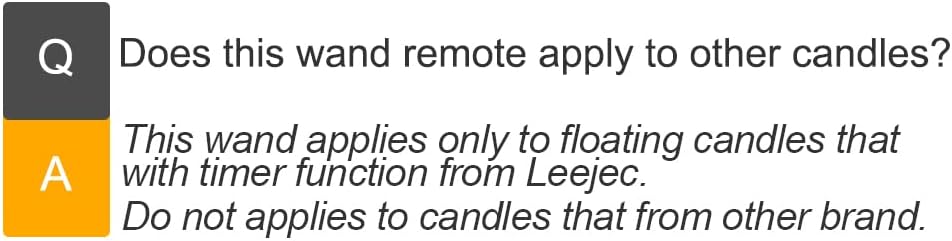 Leejec Varita de vela flotante, varita de tres botones, versión temporizador, para velas flotantes con función de temporizador de la misma marca