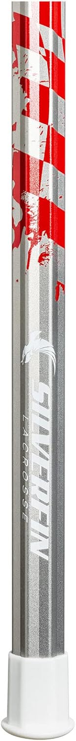 Silverfin Lacrosse Mango de 30 pulgadas  Barra de lacrosse para hombres con tapa de extremo  Ataque de eje de lacrosse ligero, duradero, fácil