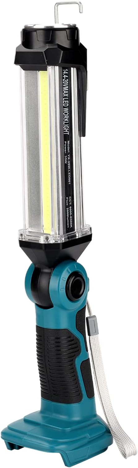 Luz de trabajo LED de 2000LM para Makita 18V LXT batería de litio, linterna de 25W para camping, reparación de automóviles, iluminación de