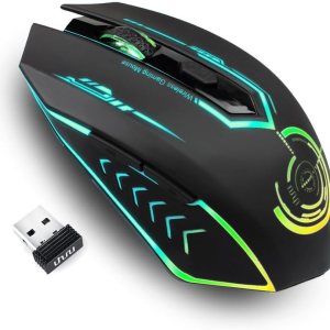 Wireless USB Gaming Mouse recargables uhuru 5botones 7Changeable LED Color ergonómico programable MMO RPG para PC computadora Portátil gaming Wireless USB Gaming Mouse recargables uhuru 5botones 7Changeable LED Color ergonómico programable MMO RPG para PC computadora Portátil gaming