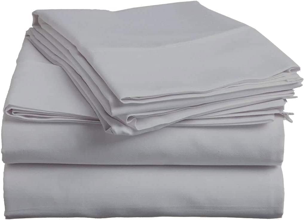 Juego de sábanas de 4 piezas, 100% algodón, 800 hilos, lujosas, para cama de agua con bolsillo profundo de 15 pulgadas, tamaño súper individual,