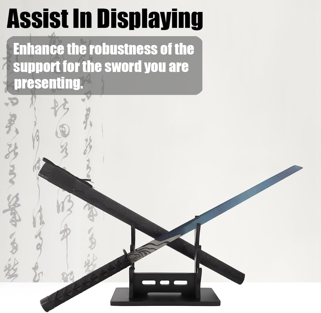 Soporte de katana, soporte de espada samurái de 3 niveles, soporte para espada, estante de hoja de cosplay, soporte de exhibición de sable de luz,